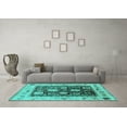 thumbnail image 3 of Ahgly Company Indoor Rectangle Oriental Turquoise Blue Industrial Area Rugs, 6' x 9', 3 of 4