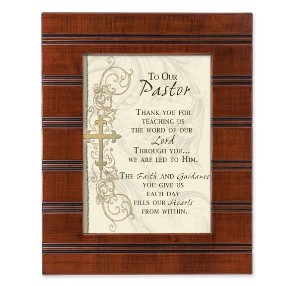 Pastor Thank You For Guidance 8 x 10 Beaded Board Wood Finish Picture Frame Plaque