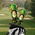 thumbnail image 5 of Golf Club Head Covers Jolly Leprechaun & Beer Scene Waterproof Leather Golf Head Covers for Men Women Driver Head Cover Fairway Headcover for Golf Lovers, 5 of 7