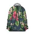 thumbnail image 3 of Palm Leaf Students Backpack Hawaiian Aloha Jungle Leaf Bookbag Summer Tropical Plant Student Backpack for School, Travel, Camping, 3 of 6