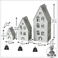 thumbnail image 3 of Main Street Town House Candle Lanterns, Set of 3, Vintage Style, Arched Window Details, Rustic Grey, Metal, 14.5, 9.5, and 5 Inches Tall, 3 of 6