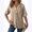 Khaki, variant on UDAUDU Womens Summer Tops 2026 Short Sleeve Button V Neck Waffle Knit Lightweight Drawstring Hoodies Spring Fashion Casual Blouses Shirts Pink 2XL