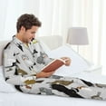 thumbnail image 5 of KLL Animal Bird Sleepwear Mens Flannel Pajamas,Long Cotton Pj Set, 5 of 7