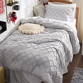 thumbnail image 1 of Juego de edredón Bedsure Twin/Twin XL, color gris claro, bohemio, 2 piezas, 1 of 7