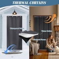thumbnail image 4 of Lapalife Thermal Insulated Door Curtain, Waterproof Quilted Soundproof Windproof Temporary Winter Thicken Cotton Door to Keep Warm, 32" x 80", Gray, 1 Panel, 4 of 9