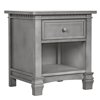 Evolur Cheyenne and Santa Fe Night Stand, Storm Gray