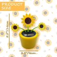 thumbnail image 2 of Flor de baile solar Girasol Baile solar Juguetes solares Juguetes accionados Coche Columpio Baile Juguete Coche Decoración del alféizar de la ventana Coche de vacaciones Tablero de instrumentos O, 2 of 5
