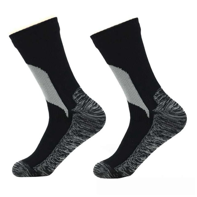 JASKFLY Chaussettes de Randonnée Imperméables Mi-Mollet Chaussettes d'Extérieur pour le Camping Grises Confortables Résistantes aux Intempéries pour la Randonnée