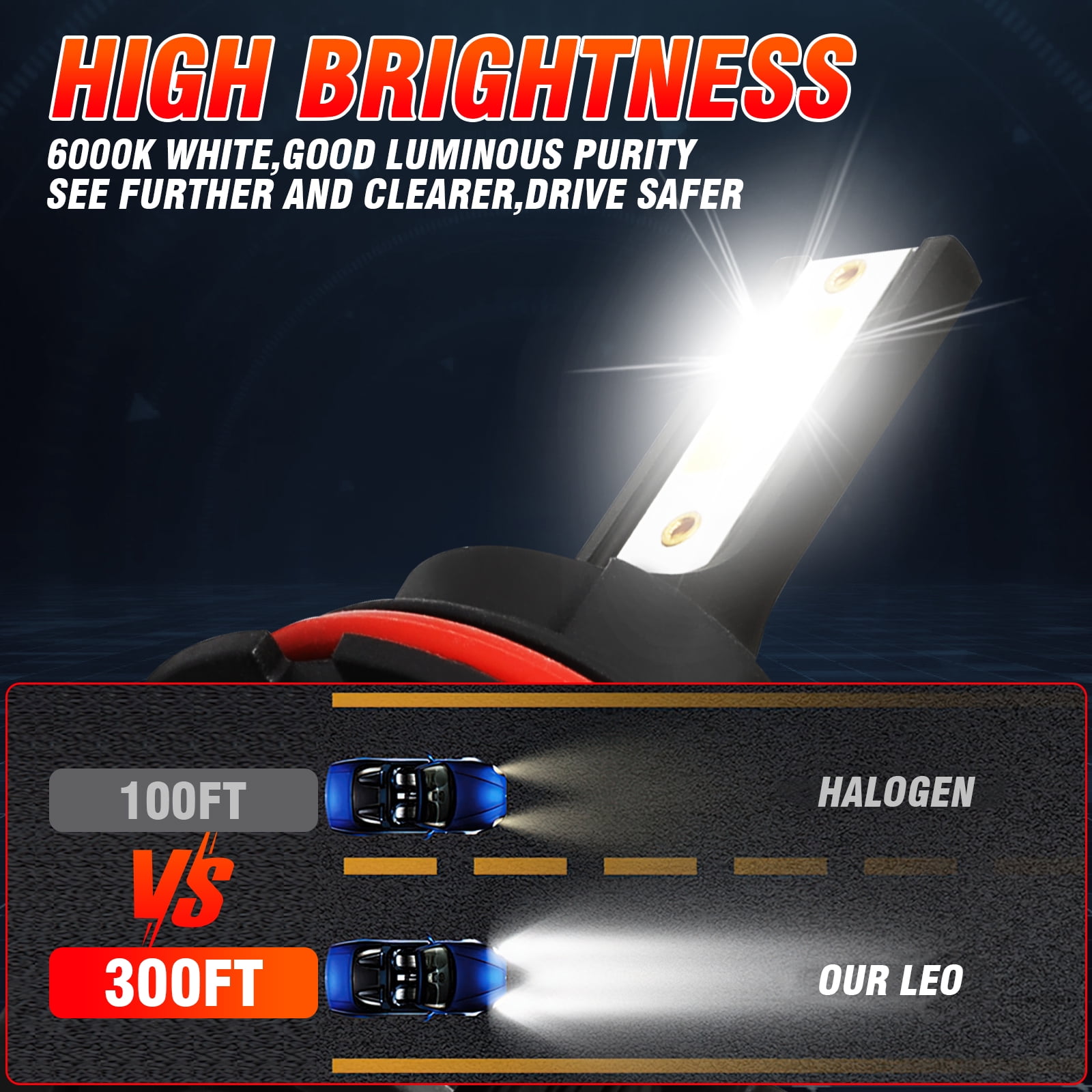For Nissan Frontier 2001-2017 2015 2016 2017 2018 2019 2020 9007/HB5 Combo High Low Beam 2-Pack LED Headlight 7000LM Kits Bulbs White 6000k Hi-Lo Lights in One 300% Brighter