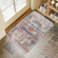 thumbnail image 4 of Boho Light Blue Country Rug with Vintage Pattern Door Mat 30 X 17 Inch Welcome Doormat Indoor Outdoor Entrance Floor Mat Non Slip Spring Summer Decor Rubber Mats, 4 of 6