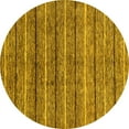 thumbnail image 1 of Ahgly Company Indoor Round Abstract Yellow Modern Area Rugs, 5' Round, 1 of 4