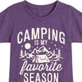 thumbnail image 3 of Instant Message - Camping Is My Favorite Season - Toddler & Youth Girls Short Sleeve Graphic T-Shirt, 3 of 6