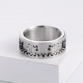 thumbnail image 5 of Stainless Steel Gear Ring For Men And Women Unisex Mechanical Design Silver Tone Statement Jewelry Everyday Use, 5 of 5