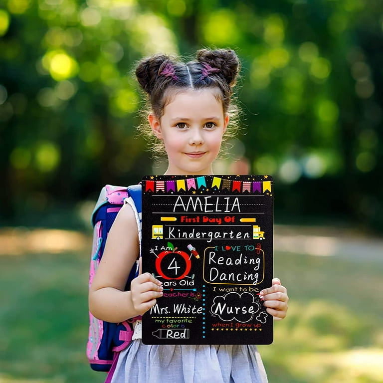 First Day School Chalkboard Reusable