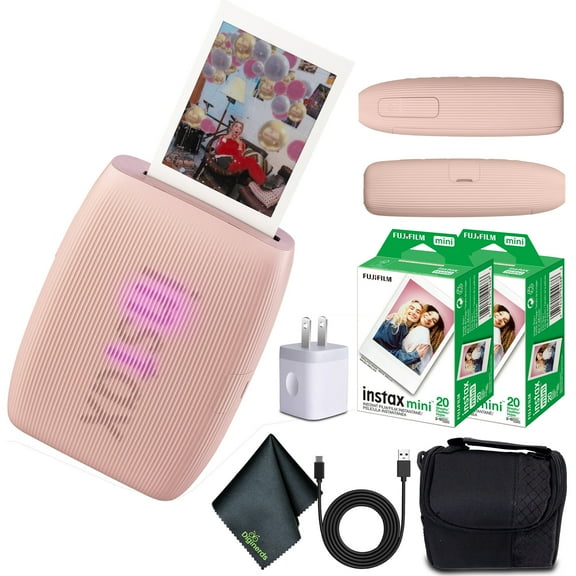 FUJIFILM INSTAX MINI LINK 3 Smartphone Printer (Rose Pink)   40 Instant Film