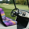 thumbnail image 3 of Yuyamidu Coconut Tree Seat Covers for Golf Cart Seaside Golf Cart Back Rest Seat Cushion Cover Universal Golf Cart Accessories Purple Sunset Sightseeing Car Cushion Cover, 3 of 7
