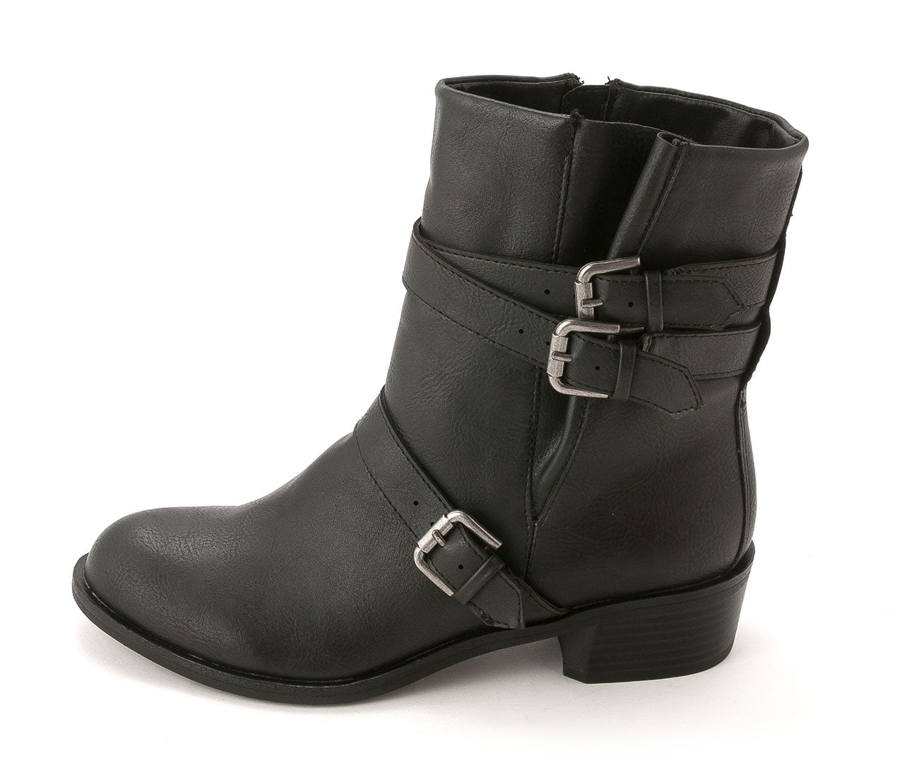 Style & Co. Women's BAXTEN Leather Ankle Motorcycle Boots Walmart