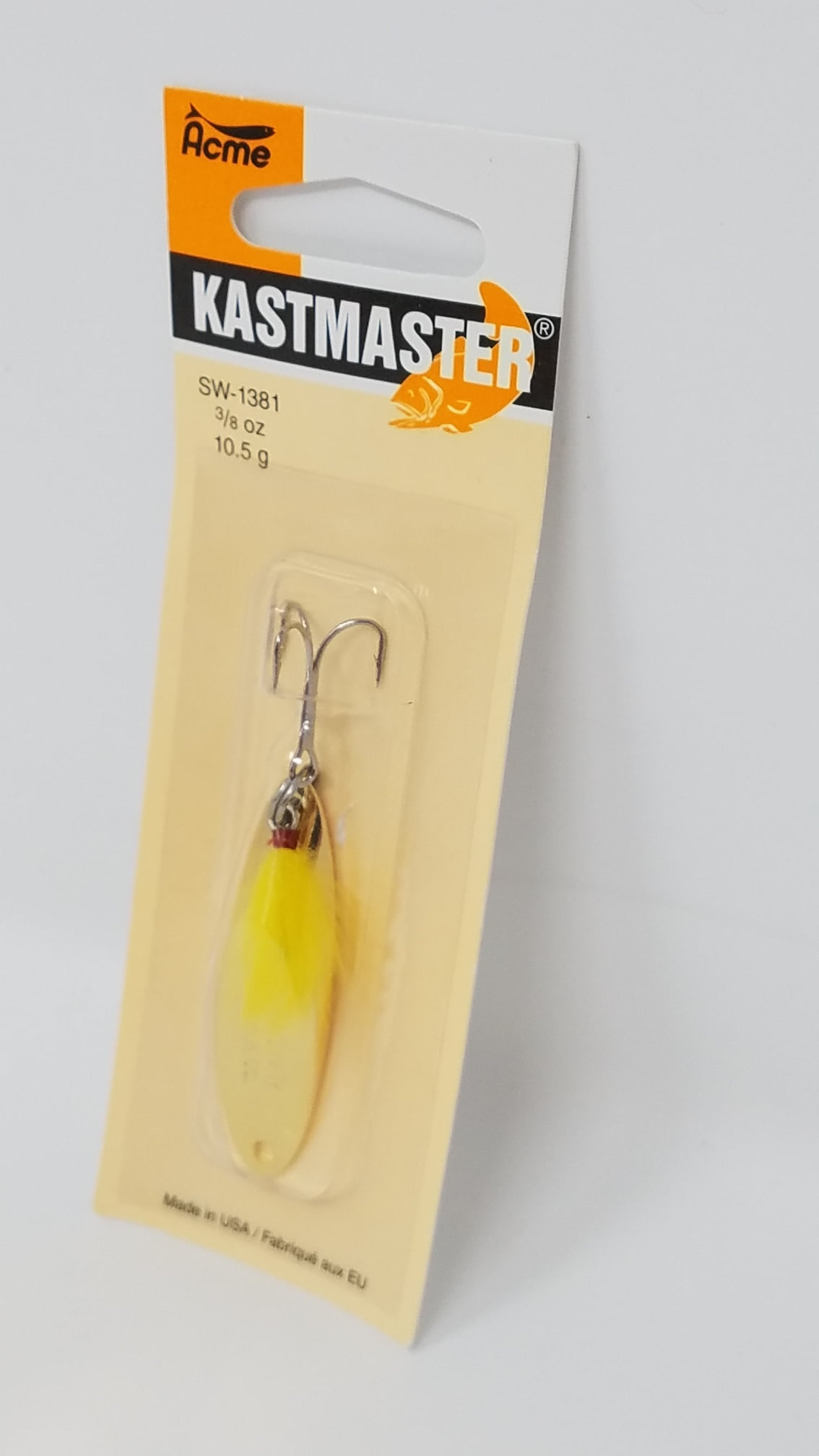 Acme Tackle Kastmaster Bucktail Fishing Lure Spoon Hammered Gold 3/8 oz. 