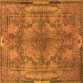 thumbnail image 1 of Ahgly Company Indoor Square Medallion Orange Traditional Area Rugs, 4' Square, 1 of 1