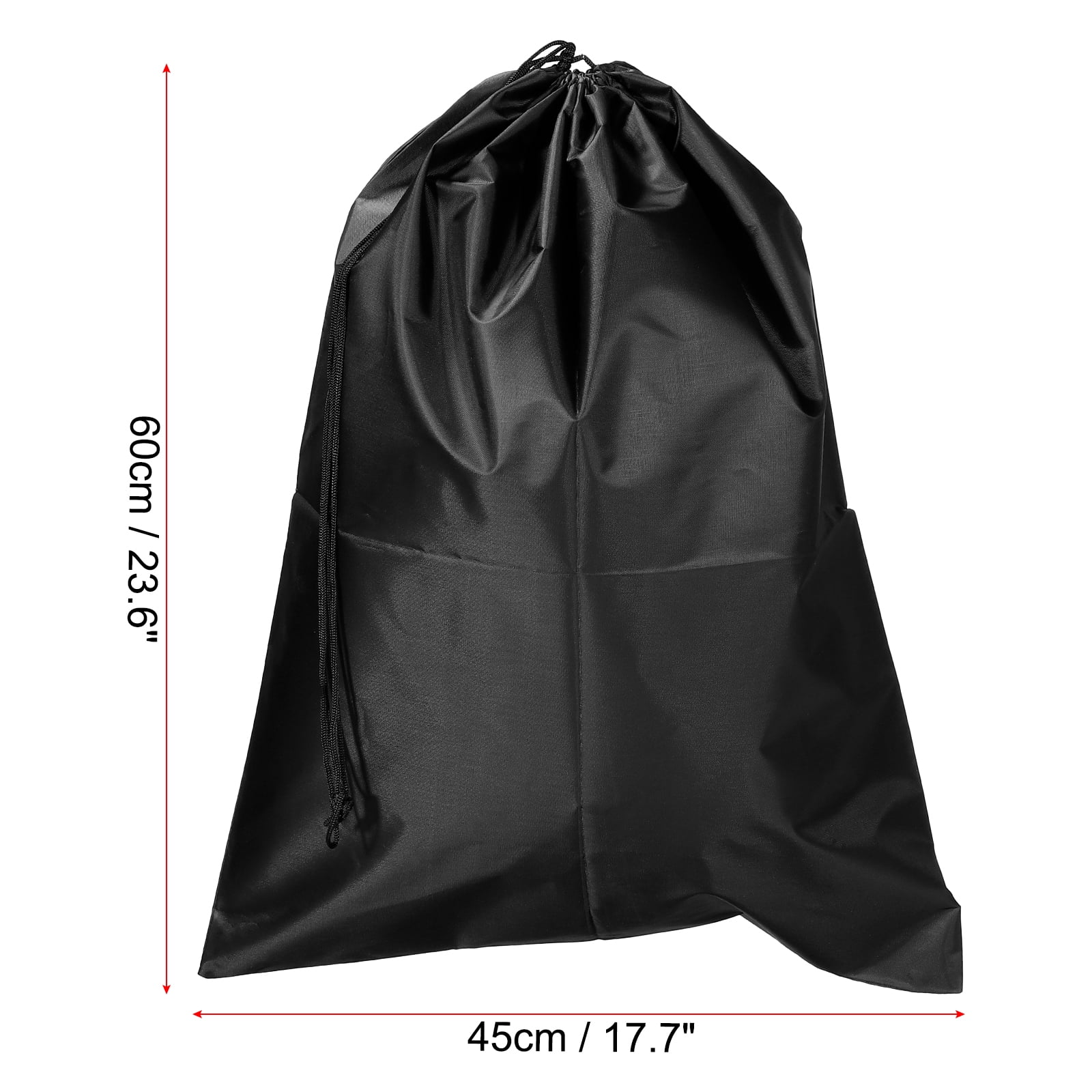 Unique Bargains Clothes Storage Drawstring Bag for Organizing and Travel Use Black 45X60cm