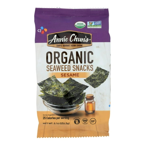 (Pack of 12) Annie Chun's Seaweed Snack Sesame, 0.16 Oz