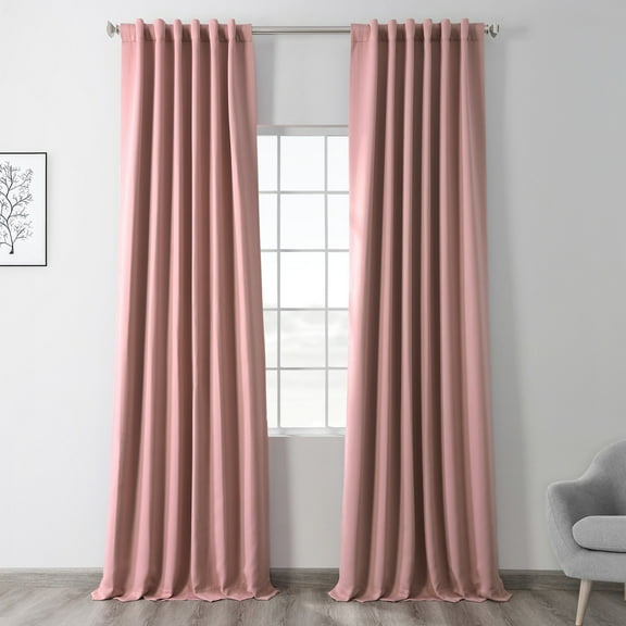 Fresco Blush Blackout Room Darkening Curtain (1 Panel), Fresco Blush, 50W X 108L
