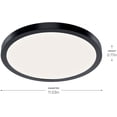 thumbnail image 5 of Kichler 53011BK30 Ara 12" Wide Flush Mount Drum Ceiling Fixture - Black, 5 of 6
