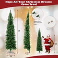 thumbnail image 2 of Gymax 7FT Pre-Lit PVC Christmas Decor Tree Half Artificial Tree w/ Branch Tips & Lights, 2 of 10