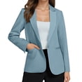 thumbnail image 2 of Casual Blazers for Women 2025 Long Sleeve Button Notch Lapel Collar Open Front Business Casual Work Office Jacket, 2 of 7