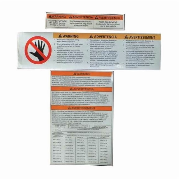Dayton Fork Truck Booms Label Kit MH4WYT104G