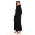 thumbnail image 2 of Just Love Velour Robe Bath Robes for Women Maxi Length (Black, 3X), 2 of 3