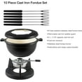 thumbnail image 5 of Swissmar Lucerne Matte Black 10 Piece Cast Iron Fondue Set, Meat Cheese or Chocolate, 5 of 5