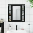 thumbnail image 4 of vidaXL Bathroom Mirror Cabinet Black 23.6"x6.3"x23.6" Engineered Wood, 4 of 17