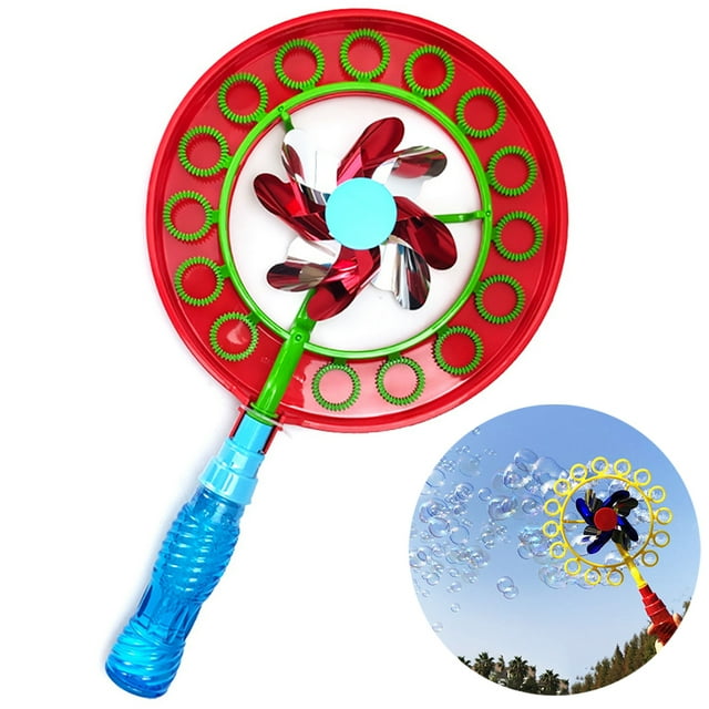 Kids Bubble Wand Set Creative Windmill Design Bubble Maker Bubble Toy for Party(Without Bubble Solution)