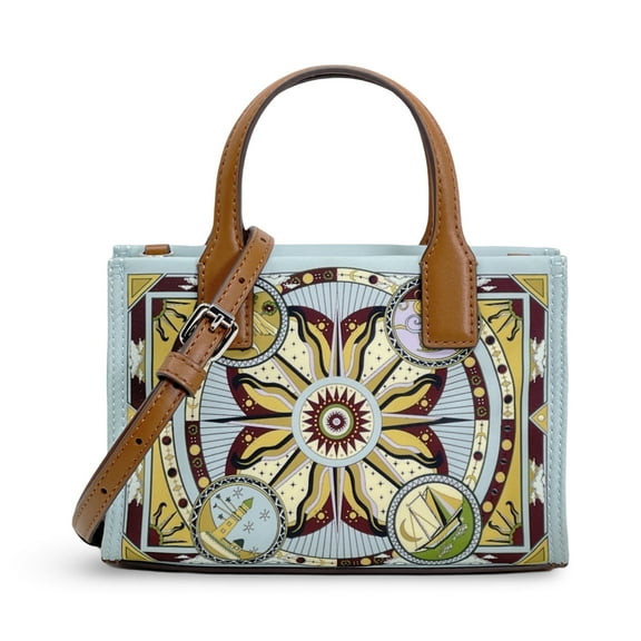 Tory Burch Women's Ella Extra Small Top Zip Nylon Crossbody Bag (Burgundy Sundial)