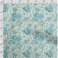thumbnail image 3 of Soimoi Watercolor Floral Print, Poly Taffeta Fabric, Decor Sewing Fabric By The Yard 56 Inch Wide, Decorative Fabric For Outdoor Upholstery, Umbrellas And Home Accents, Blue, 3 of 5