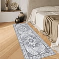 thumbnail image 6 of LOKHOM 2' x 6' Bohemian Runner Rug for Hallway, Non Slip Machine Washable Medallion Area Rugs for Kitchen, Laundry, Living Room, Dark Gray, 6 of 15