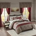 thumbnail image 2 of Home Essence Emerson Jacquard 24 Piece Red Room in a Bag, Cal King, 2 of 14