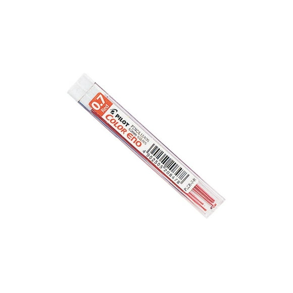 Pilot PLCR-7-RD Color Eno Coloured 0.7mm HB Lead Red (Pack of 6 Leads)