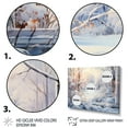thumbnail image 3 of Designart "Winter River View from Window III" Landscapes Framed Wall Art Decor - Traditional White Winter Landscape Entryway Framed Wall Art, 3 of 6