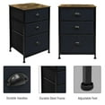 thumbnail image 2 of Sorbus  Nightstand with Top Shelf and 3 Drawers - Wood Farmhouse Décor Style, 2 of 5