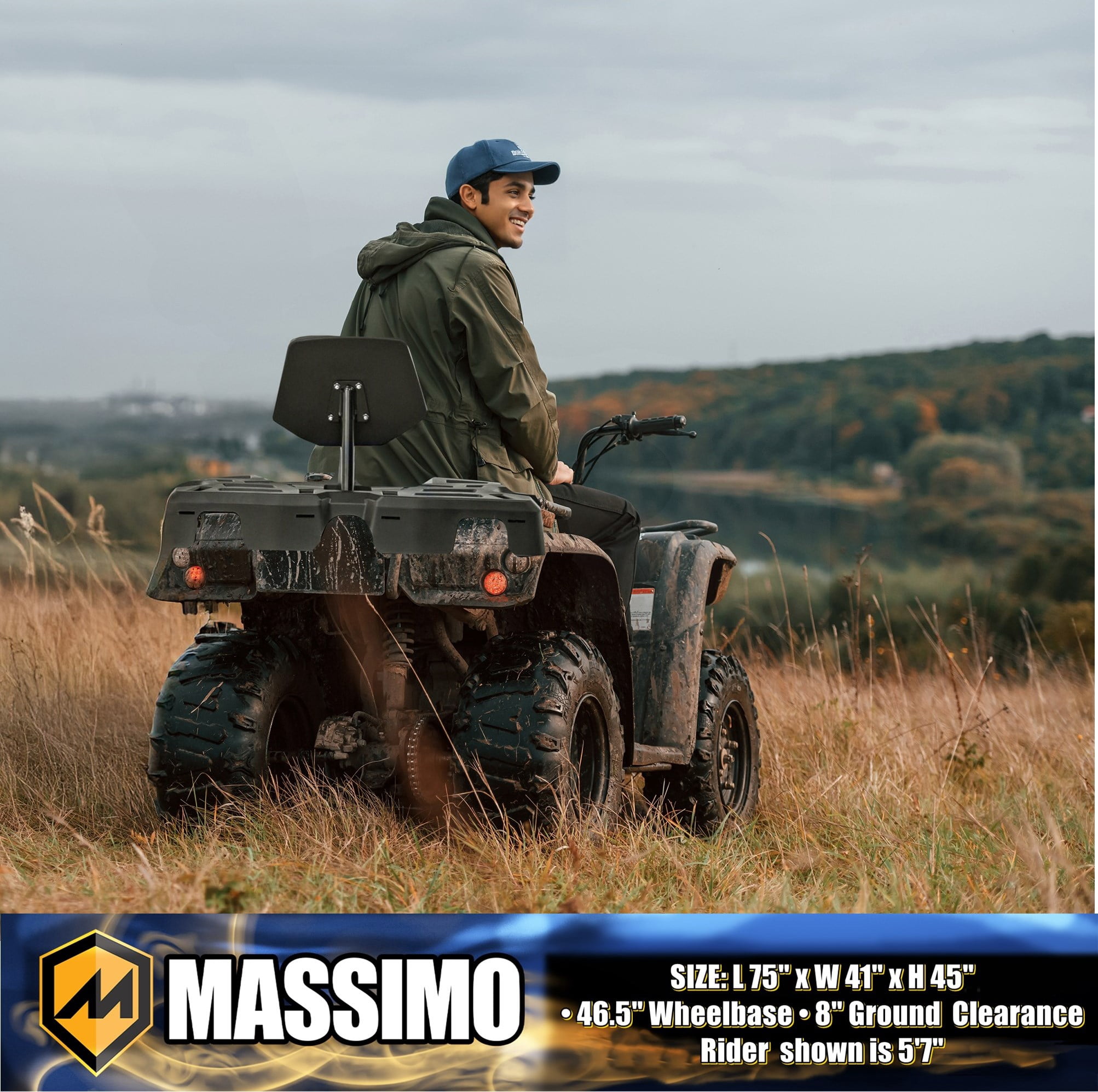 Massimo MSA210 Adult ATV 177cc Quad All-Terrain Vehicle - Green