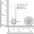 thumbnail image 4 of Blue Apple Jewelry Co. Oval Halo Ballerina Women Engagement Ring Cubic Zirconia 925 Sterling Silver, 4 of 5