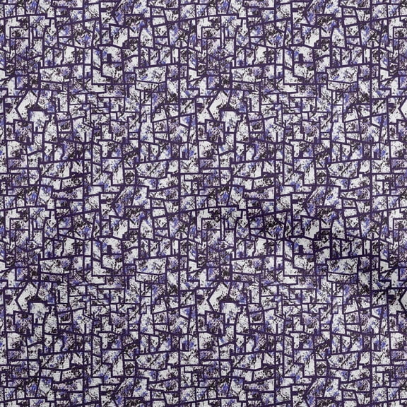 oneOone Cotton Poplin Twill Violet Fabric Abstract Sewing Craft Projects Fabric Prints By Yard 56 Inch Wide