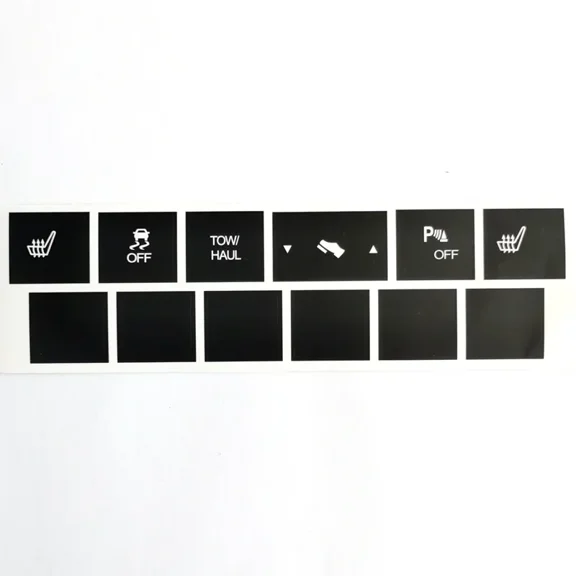 Car Stickers Car Heated Seat Traction Button Repair Sticker Set Matte Black Decals Auto Accessories For Jeep Cherokee Commander