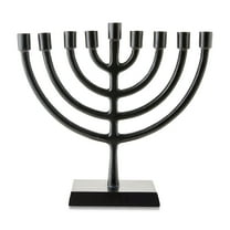 Hanukkah Black Aluminum Menorah, 9 in, by Way To Celebrate