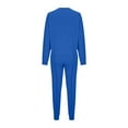 thumbnail image 6 of Scyoekwg Women Tracksuits 2 Piece Set Fall Outfits Crewneck Long Sleeve Sweatshirts Elastic Waist Jogger Pants Sweatpants Set Casual Solid Color Fashion Loose Sweatsuits (Blue,M), 6 of 8