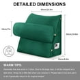 thumbnail image 3 of TOPCHANCES Wedge Reading Pillow, Orthopedic Wedge Bed Pillow Set, Backrest Support Cushion with Detachable Neck Roll (Forest Green), 3 of 11