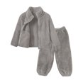 thumbnail image 4 of Hessimy Toddler Boys Girls Spring Summer 2Pcs Long Sleeve Pullover Sweatshirt Tops Soft Sweatpants Sweatsuit 3M-12T(Grey,12-18 Months), 4 of 7