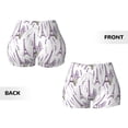 thumbnail image 3 of Sikiie Lavender Flowers Print Workout Shorts Women Scrunch Butt Gym Shorts Seamless High Waist Tummy Control Yoga Biker Athletic Shorts, 3 of 5
